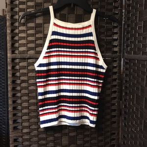 Tank.  Red whit blue